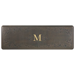 Darby Home Co Azure Kitchen Mat with Monogram DRBH5009